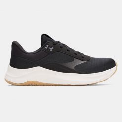 Buty treningowe damskie Under Armour Aurora 3 black/summit white/castlerock. Białe obuwie sportowe damskie Under Armour, bez wzorów, na fitness i siłownię. Za 210.45 zł.