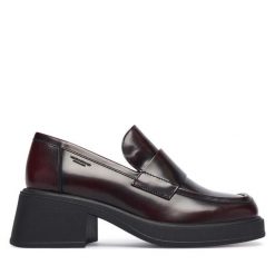 Półbuty Vagabond Shoemakers. Czerwone półbuty damskie Vagabond Shoemakers, bez wzorów, bez obcasa, na obcasie, bez zapięcia. Za 609.99 zł.