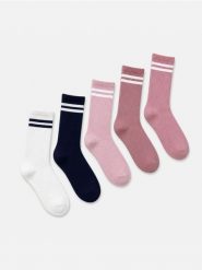 Skarpetki z wiskozą 5 pack - wielobarwny. Skarpety damskie Sinsay, bez wzorów, z wiskozy. Za 17.99 zł.