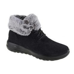 Buty zimowe damskie, Skechers On The Go Joy-Plush Dreams. Czarne obuwie sportowe damskie Skechers, bez wzorów, trekkingowe, Skechers Sport. Za 199.99 zł.