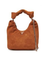 Guess Torebka Isotta HWSG96 60010 Brązowy. Brązowe torebki do ręki damskie Guess, z aplikacjami, ze skóry, bez dodatków. Za 469.99 zł.