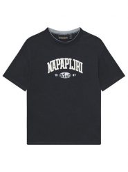 Napapijri T-Shirt S-Inot NP0A891F M Czarny Regular Fit. Czarne t-shirty dla chłopców Napapijri, bez wzorów, z bawełny, bez ramiączek. Za 69.99 zł.
