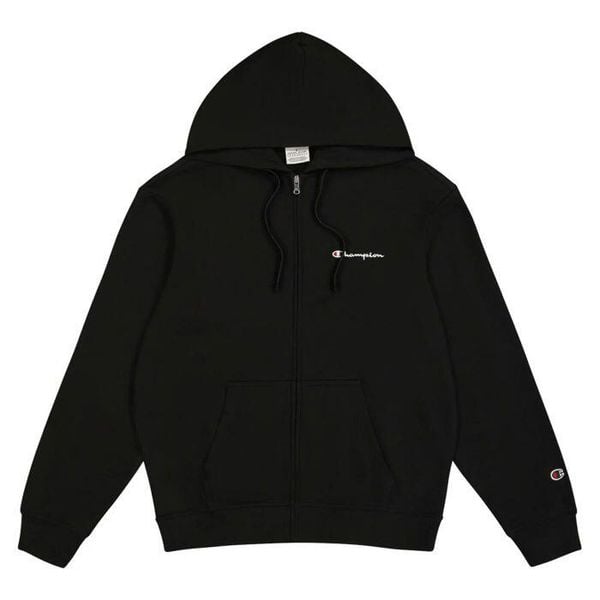 Bluza męska Champion Full Zip Hoodie Sweatshirt. Czarne bluzy męskie Champion, m, bez wzorów, z bawełny, z kapturem. Za 216.99 zł.