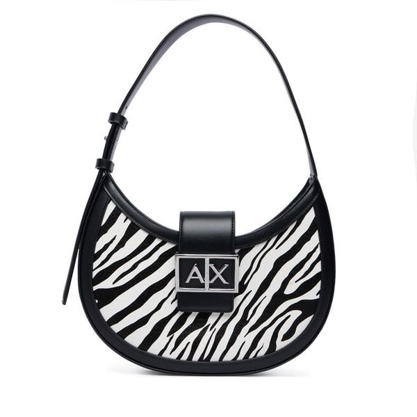 Torebka Armani Exchange. Czarne torebki do ręki damskie Armani Exchange, bez wzorów, klasyczne, bez dodatków. Za 614.99 zł.
