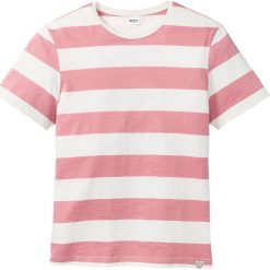 T-shirt w szerokie paski bonprix biel wełny - dymny jasnoróżowy w paski. T-shirty męskie marki bonprix. Za 34.99 zł.