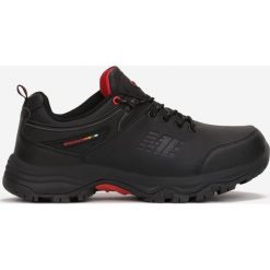 Czarno-Czerwone Buty Trekkingowe Phinine. Czarne trekkingi męskie Born2be, na lato, przed kostkę. Za 139.99 zł.