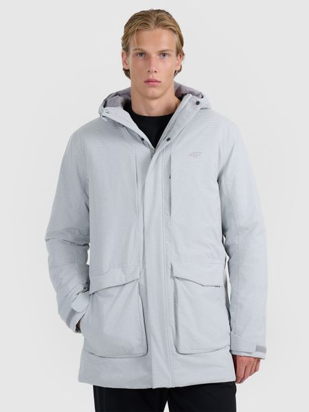 4F Parka przejściowa membrana 8000 męska - szara M. Szare kurtki męskie 4f, m, bez wzorów, bez kaptura. Za 699.99 zł.