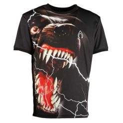 T-Shirt Nytrostar T-Shirt Z Nadrukiem Psa Dorosłych. Czarne t-shirty męskie NYTROSTAR, l, bez wzorów, z materiału, klasyczne, bez kołnierzyka. Za 261.99 zł.