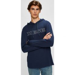 Diesel - Bluza. Niebieskie bluzy męskie Diesel, m, bez wzorów, z bawełny, z kapturem. W wyprzedaży za 169.90 zł.
