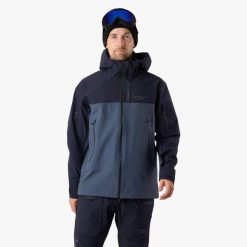 Kurtka narciarska męska Swedemount Lofoten 3L Shell Jacket II wodoodporna. Niebieskie kurtki męskie SWEDEMOUNT, l, bez wzorów, bez kaptura, narciarskie. Za 672.00 zł.