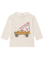 Guess Bluzka I5BI01 I3Z14 Biały Regular Fit. Białe t-shirty dla chłopców Guess, z aplikacjami, z bawełny, bez ramiączek. Za 69.99 zł.