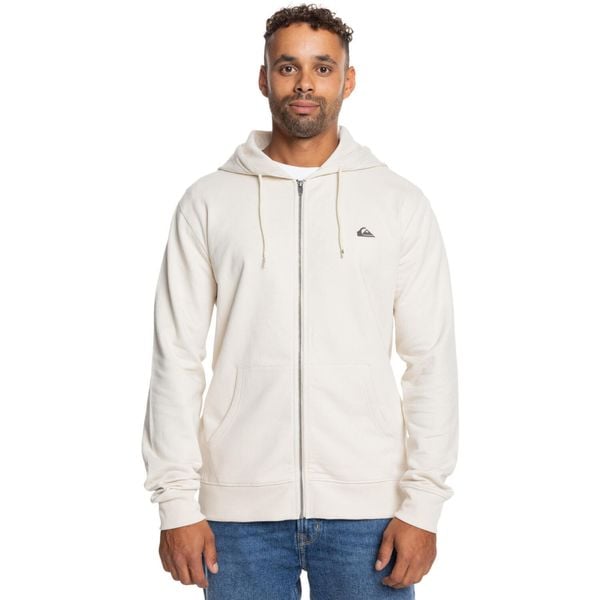Bluza na zamek BASIC ZIP Mężczyźni. Białe bluzy męskie Quiksilver, m, bez wzorów, z bawełny, bez kaptura. Za 229.99 zł.