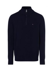 Tommy Hilfiger sweter z dzianiny Mężczyźni Wełna niebieski, M. Niebieskie swetry przez głowę męskie Tommy Hilfiger, m, bez wzorów, z dzianiny, bez kołnierzyka. Za 429.95 zł.