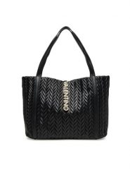 Valentino Torebka Fania Re VBS9AB01 Czarny. Czarne torebki do ręki damskie Valentino, bez wzorów, ze skóry, bez dodatków. Za 599.99 zł.