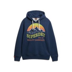 Bluza z kapturem Superdry Cl Great. Niebieskie bluzy męskie Superdry., m, bez wzorów, z kapturem. W wyprzedaży za 266.50 zł.