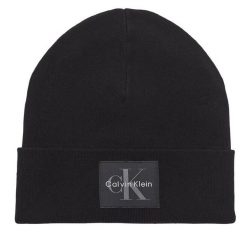 Czapka Calvin Klein. Czarne czapki i kapelusze męskie Calvin Klein, na zimę, bez wzorów. Za 169.99 zł.
