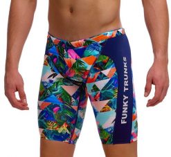 Spodenki FUNKY TRUNKS Palm Prism - jammery chłopięce. Kąpielówki dla chłopców FUNKY TRUNKS, bez wzorów, z materiału, młodzieżowe. Za 199.00 zł.