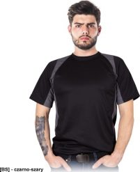 R.E.I.S. TSMODERN - T-shirt męski MODERN z siateczki - czarno-szary XL. Czarne t-shirty męskie R.E.I.S., m, bez wzorów, bez kołnierzyka. Za 31.88 zł.
