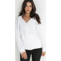 Biała Bluza z Kapturem Sithi. Białe bluzy damskie Born2be, l, bez wzorów, z jeansu, z kapturem. Za 49.99 zł.