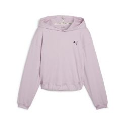 Bluza damska z kapturem Puma Studio Foundation. Fioletowe bluzy sportowe damskie Puma, xs, bez wzorów, z kapturem, na fitness i siłownię. Za 212.70 zł.