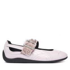 Baleriny Puma. Czerwone baleriny damskie Puma, bez wzorów, bez obcasa. Za 479.99 zł.