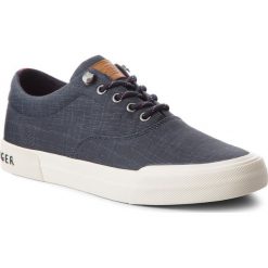 Tenisówki TOMMY HILFIGER - Heritage Washed Canvas Lace Up FM0FM01656 Midnight 403. Półbuty na co dzień męskie marki Tommy Hilfiger. W wyprzedaży za 229.00 zł.