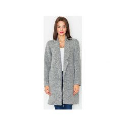 Płaszcz M527 Szary. Szare płaszcze damskie Figl, m, bez wzorów, z materiału, klasyczne, bez kaptura. Za 269.00 zł.