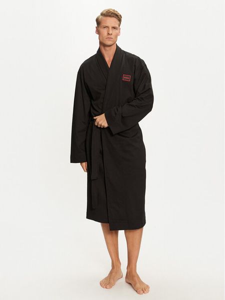 Hugo Szlafrok 50525300 Czarny. Czarne szlafroki męskie Hugo, m, bez wzorów, z bawełny, bez ramiączek, bez kaptura. Za 519.99 zł.