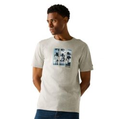 T-shirt Męski Z Palmą Cline IX. Szare t-shirty męskie Regatta, l, bez wzorów, z bawełny, bez kołnierzyka. Za 68.99 zł.