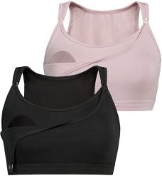 2Pack topów damskich do karmienia Maya Czarny-Kakaowy S. Brązowe koszule damskie Teyli, s, bez wzorów, bez kołnierzyka, bez ramiączek. Za 341.26 zł.