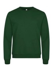 Clique Miami Roundneck – unisexowy sweter z mieszanki bawełny. Zielone bluzy męskie CLIQUE, xl, bez wzorów, z bawełny, bez kołnierzyka. Za 164.44 zł.