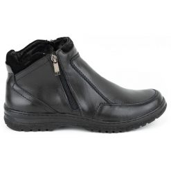KOMODO Buty męskie sztyblety 816 Czarne. Czarne botki męskie na zimę, bez wzorów, z wełny, bez zapięcia. Za 453.66 zł.