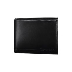 Skórzany portfel w kolorze czarnym. Czarne portfele męskie Calvin Klein, bez wzorów, ze skóry. W wyprzedaży za 269.95 zł.