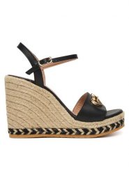 LOVE MOSCHINO Espadryle JA1615BI0OIA0000 Czarny. Czarne sandały damskie Love Moschino, bez wzorów, ze skóry, bez obcasa, bez zapięcia. Za 1,309.00 zł.