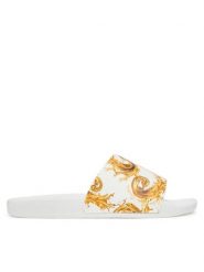 Versace Jeans Couture Klapki 80YA3SQ4 ZS365 G03 Biały. Białe klapki męskie Versace Jeans Couture, z jeansu. Za 359.99 zł.