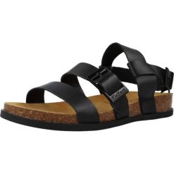 Sandały KICKERS 931630 50 Czarny. Czarne sandały damskie Kickers, bez wzorów, ze skóry, bez obcasa, bez zapięcia. Za 251.99 zł.