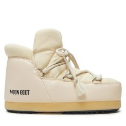 Śniegowce Moon Boot. Brązowe śniegowce i trapery damskie Moon Boot, z nylonu. Za 649.99 zł.