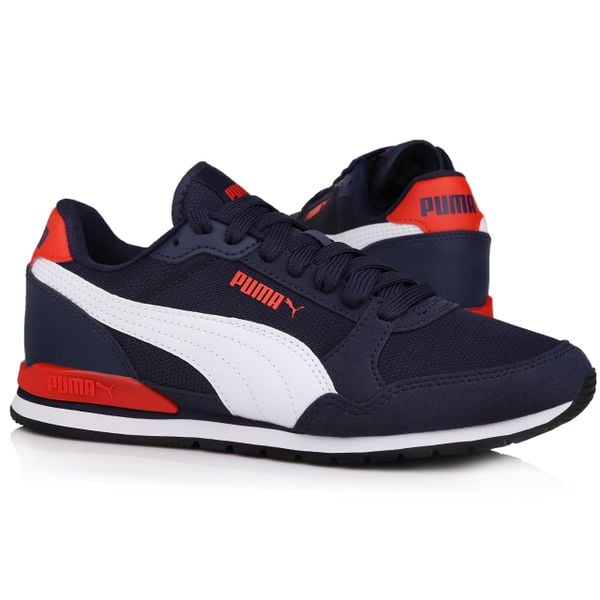 Buty damskie sportowe do chodzenia PUMA ST RUNNER V3 MESH. Białe obuwie sportowe damskie Puma, bez wzorów, z materiału, trekkingowe. W wyprzedaży za 159.00 zł.