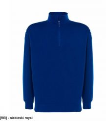 JHK - Bluza dresowa z krótkim zamkiem niebieski royal M. Niebieskie bluzy męskie JHK, m, bez wzorów, z dresówki, bez kaptura. Za 62.36 zł.