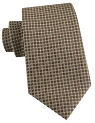 Męski Krawat - Beżowy w Drobny Wzór - Alties. Brązowe krawaty i muchy Alties, bez wzorów, z tkaniny, eleganckie. Za 55.00 zł.