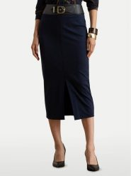 LAUREN RALPH LAUREN Spódnica ołówkowa 200P03729001 Granatowy Regular Fit. Niebieskie spódnice damskie Lauren Ralph Lauren, bez wzorów, z wiskozy, ołówkowe. Za 989.99 zł.