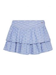 Guess Spódnica mini J5GD23 WH7K0 Niebieski Regular Fit. Niebieskie spódniczki dla dziewczynek Guess, z aplikacjami, z bawełny, mini. Za 179.99 zł.