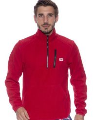 Męska kurtka Leone 1947 Apparel Micro Polar, ze stójką i zamkiem do połowy. Czarne kurtki męskie LEONE 1947 APPAREL, l, z aplikacjami, z materiału, sportowe, bez kaptura. Za 63.11 zł.