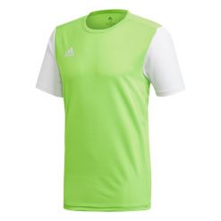 Koszulka piłkarska męska adidas Estro 19 Jersey. Białe koszulki sportowe męskie Adidas, m, bez wzorów, z jersey, bez kołnierzyka, bez ramiączek, do piłki nożnej. Za 42.99 zł.