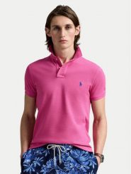Polo Ralph Lauren Polo 710536856447 Różowy Slim Fit. Czerwone koszulki polo męskie Polo Ralph Lauren, m, bez wzorów, z bawełny, bez ramiączek. Za 369.99 zł.
