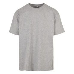 Męska Koszulka Heather Heavy Oversized T-shirt. Szare koszulki sportowe męskie BUILD YOUR BRAND, m, bez wzorów, sportowe, bez kołnierzyka. Za 78.99 zł.