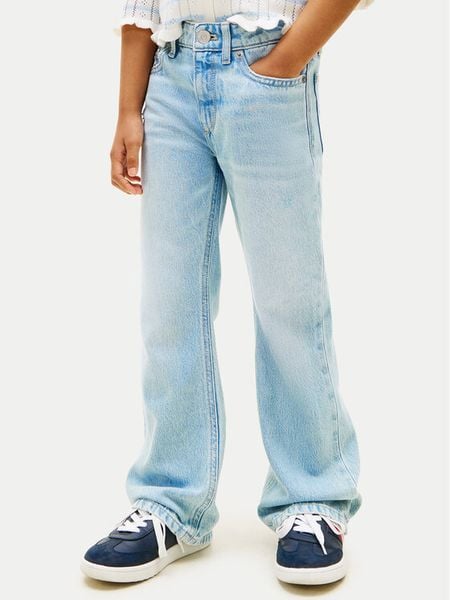 Tommy Hilfiger Jeansy KG0KG09115 Niebieski Flared Leg. Niebieskie jeansy dla dziewczynek Tommy Hilfiger, z jeansu. Za 249.99 zł.