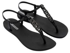 Sandały damskie Ipanema Class Chain. Czarne sandały damskie Ipanema, bez wzorów, z gumy, bez obcasa, bez zapięcia. Za 82.58 zł.