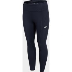 Legginsy treningowe damskie. Legginsy damskie 4f, bez wzorów, z dzianiny, na fitness i siłownię. Za 99.99 zł.