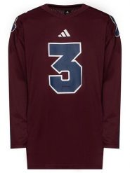 Adidas Longsleeve Stadium Jersey KF7318 Bordowy Loose Fit. Czerwone bluzki z długim rękawem męskie Adidas, m, bez wzorów, z jersey, bez kołnierzyka. Za 259.99 zł.